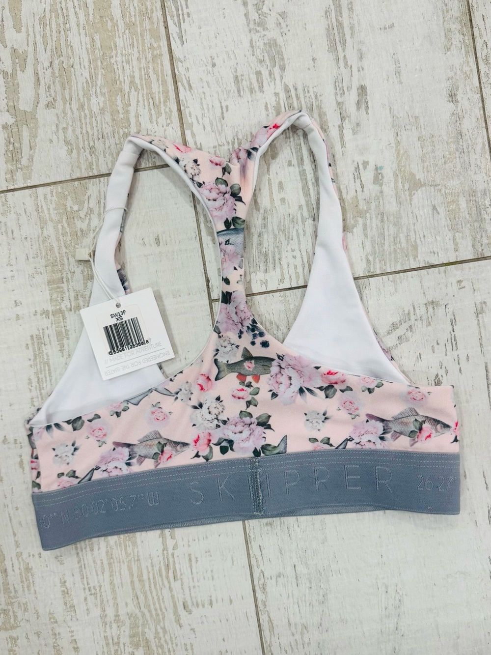 Pink Fish & Floral Racerback Swim Top - Picture 2 of 2